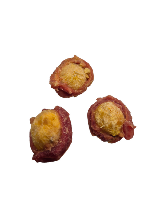 Egg yolk wrapped in duck