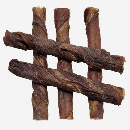 Pizzle Stick (15cm) Wrapped In Biltong Natural Dog Chew Treat Bully Stick