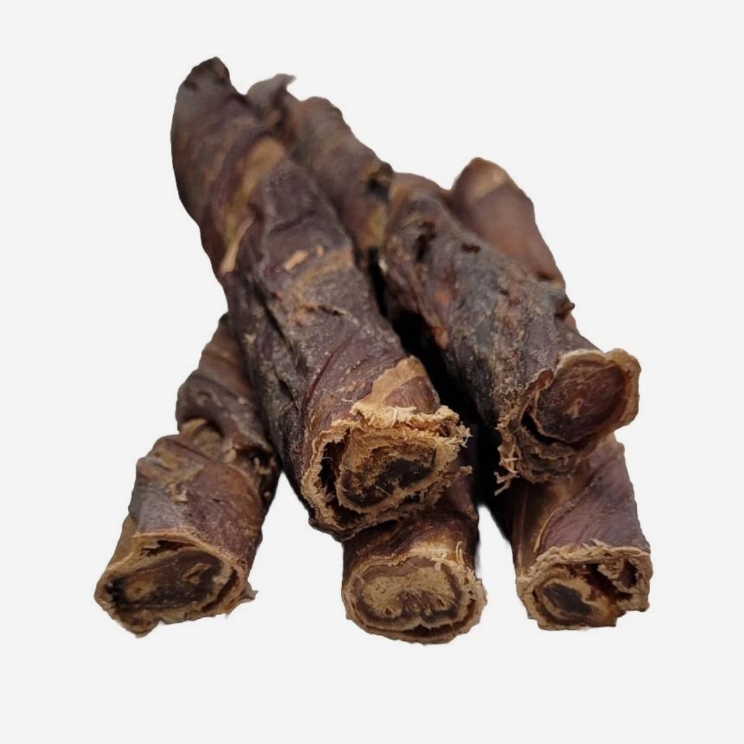 Pizzle Stick (15cm) Wrapped In Biltong Natural Dog Chew Treat Bully Stick