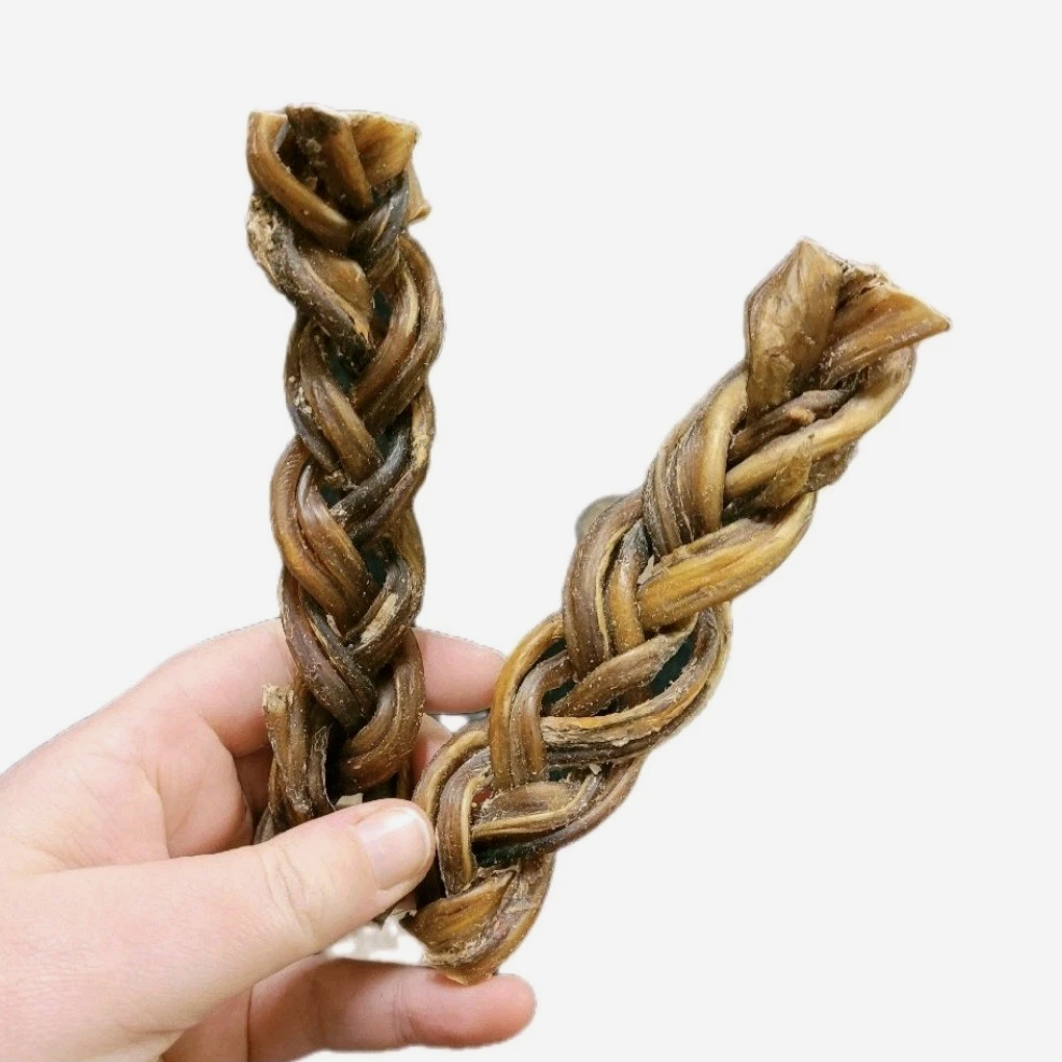 1kg Braided Pizzle Stick (Thin) Natural Beef Chew Treat